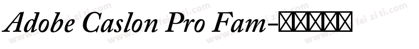 Adobe Caslon Pro Fam字体转换